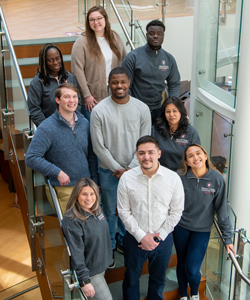 Group of students on staircase