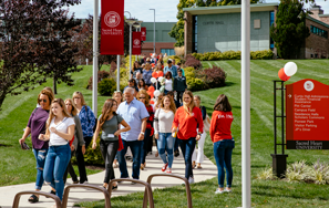 Group of families at Open House