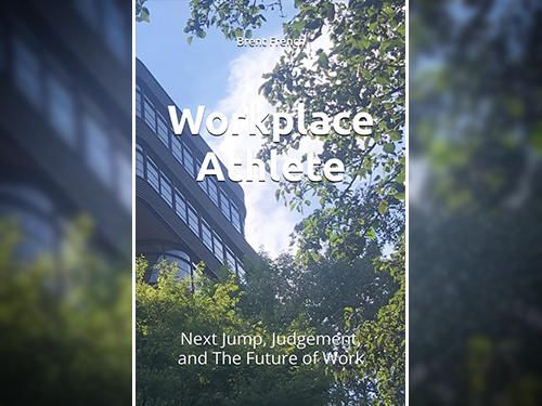 Book cover for Workplace Athlete showing a corporate building and trees