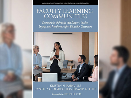 Book cover for Faculty Learning Communities showing a group of people talking