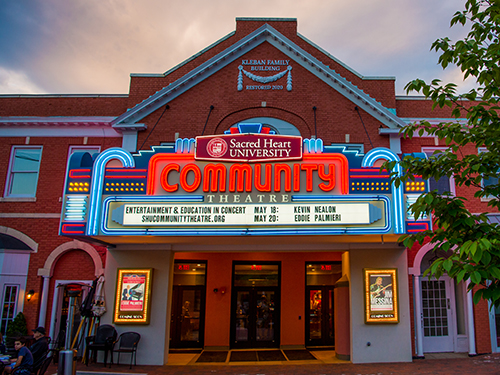 Outside of the SHU Community Theatre