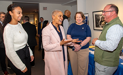Stephanie Thomas with SHU representatives