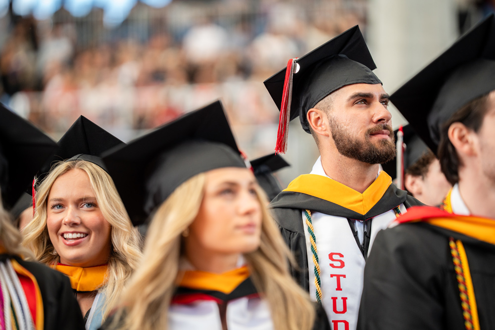 Graduates at Commencement