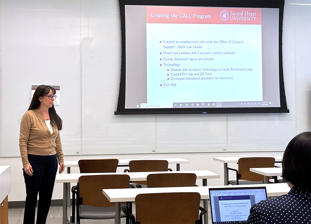 Tina Romansky presenting at the conference
