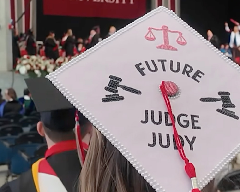 Graduation cap that says Future Judge Judy