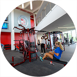 person working out in a fitness facility