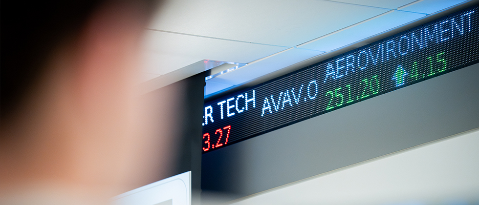 stock market digital ticker