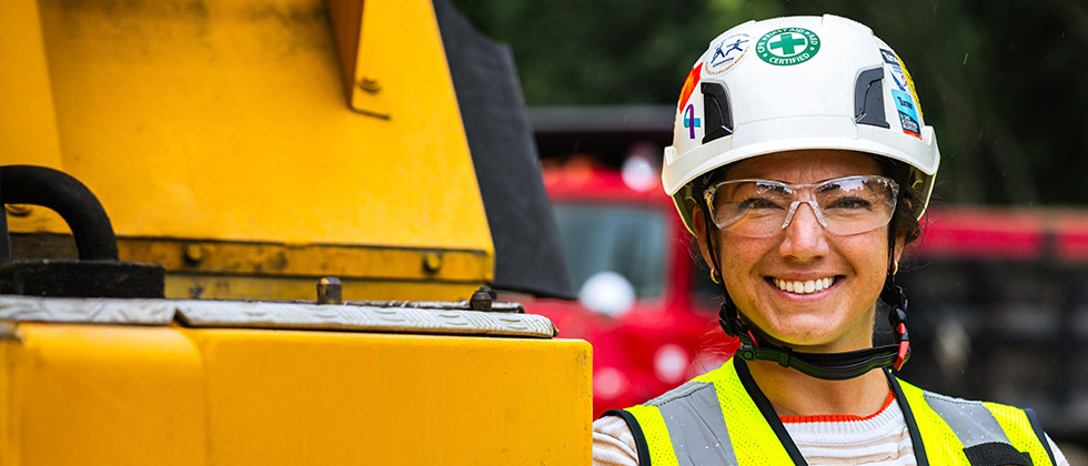 Female construction worker