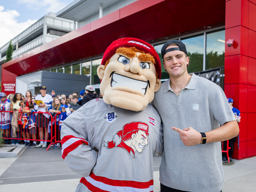 Big Red and alum Felix Trudeau