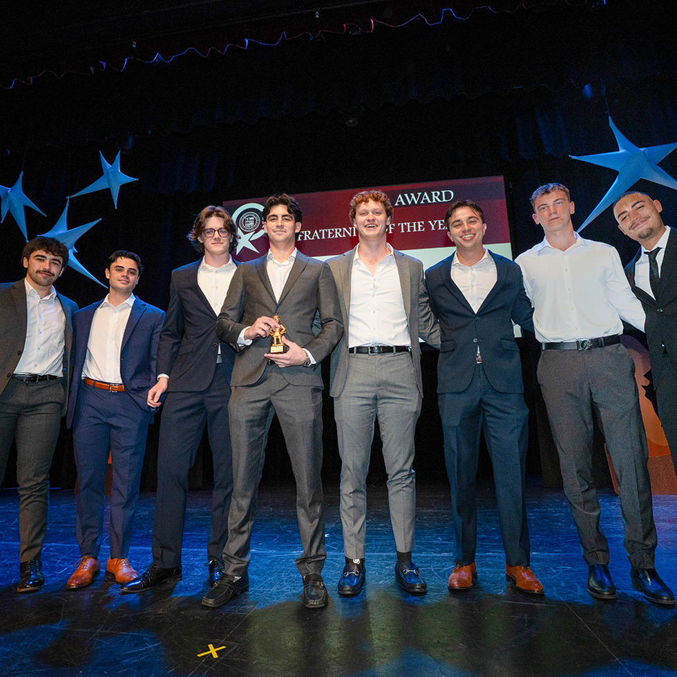 group photo of a fraternity