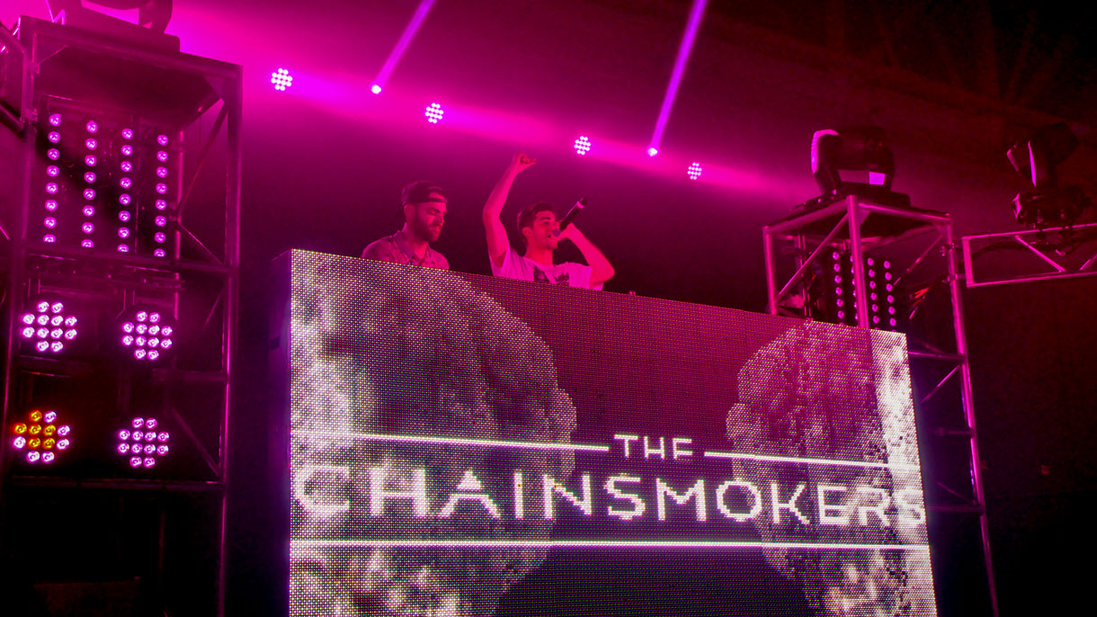 The Chainsmokers performing