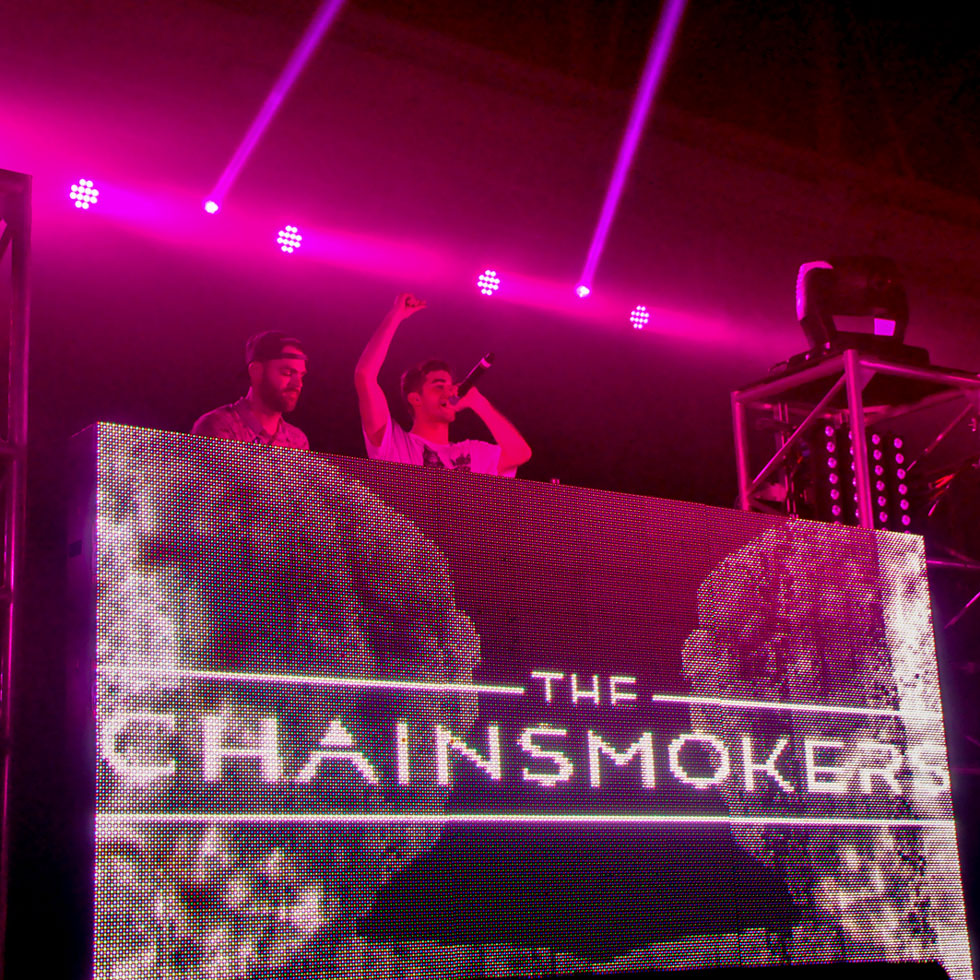 The Chainsmokers performing