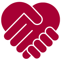 heart shaking hands icon
