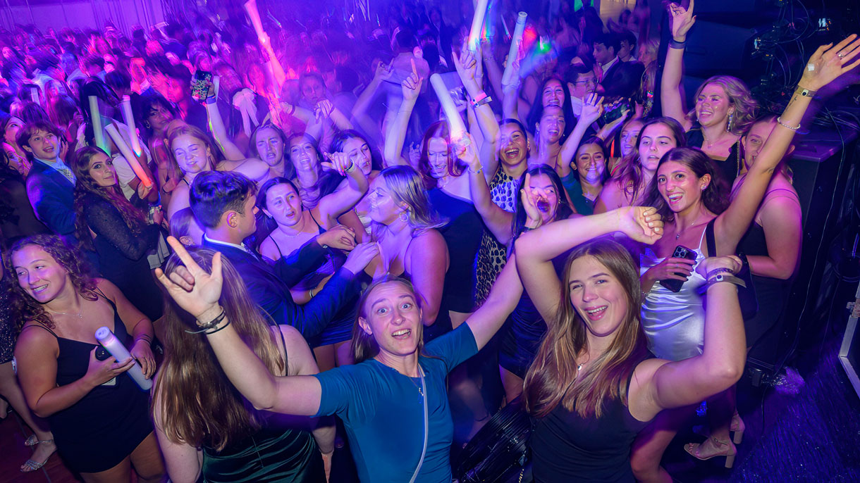 Students dancing at the gala