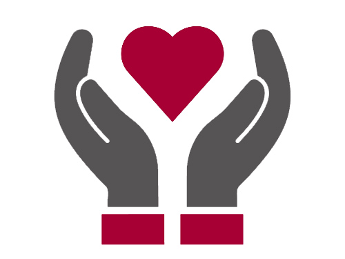 two hands holding up a heart