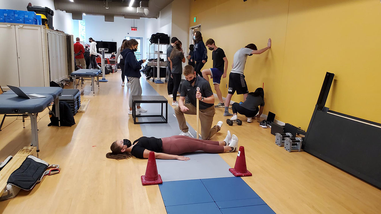 SHU well students in the Pioneer Performance Lab