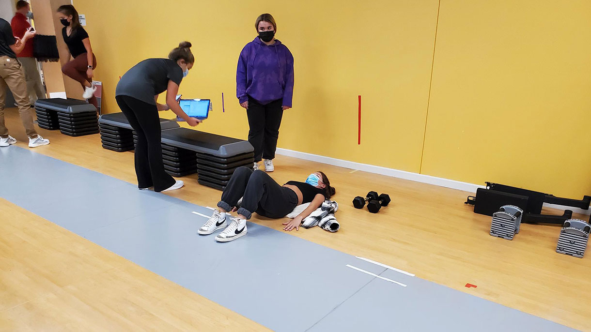 SHU well students in the Pioneer Performance Lab