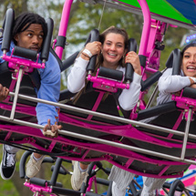 Students on carnival ride