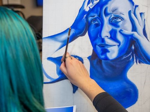 Student painting