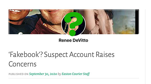 Facebook? Suspect Account Raises Concern