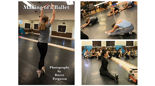 Making of a ballet - dancers in dance class