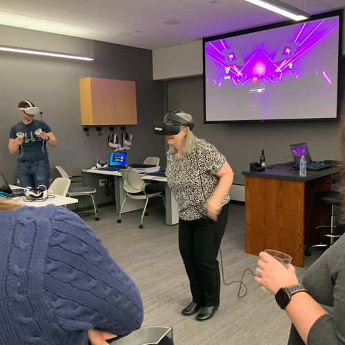 Employees using VR