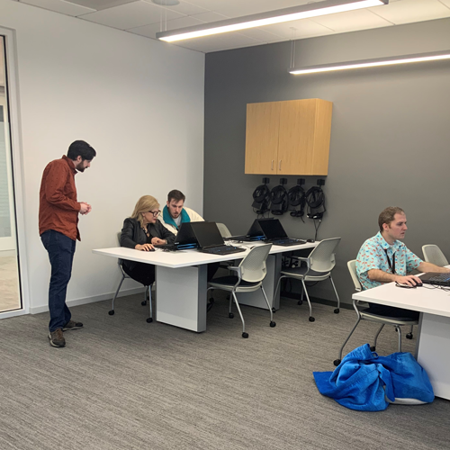 People on computers
