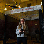 girl flying droce