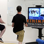 student playing video game