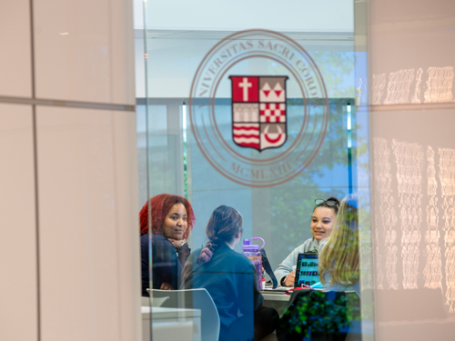 Students in group talking