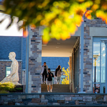 Students walking on campus