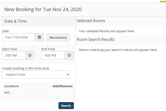 Screen shot of selecting a date on Pioneer Planner