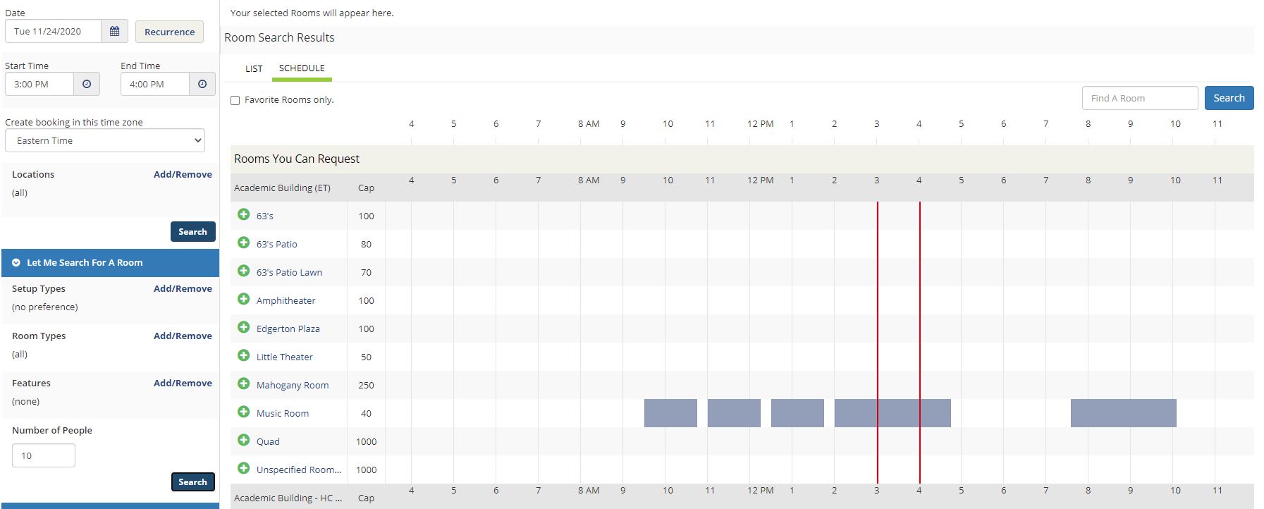 Screen shot of selecting event location on Pioneer Planner