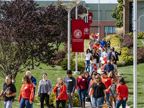 Students on campus