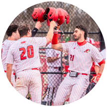Baseball players celebrating