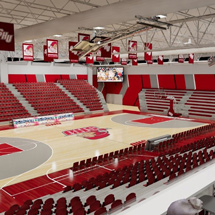 Rendering of new basketball court