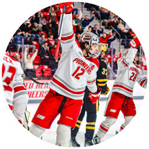 Hockey player celebrating