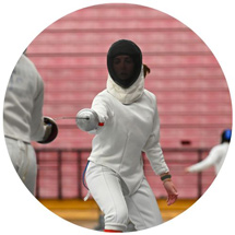 Woman fencing