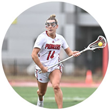 Woman playing lacrosse