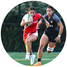 Women playing rugby