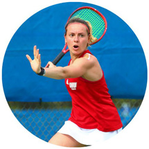 Woman playing tennis