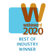 Web award 2020 Best of industry winner  